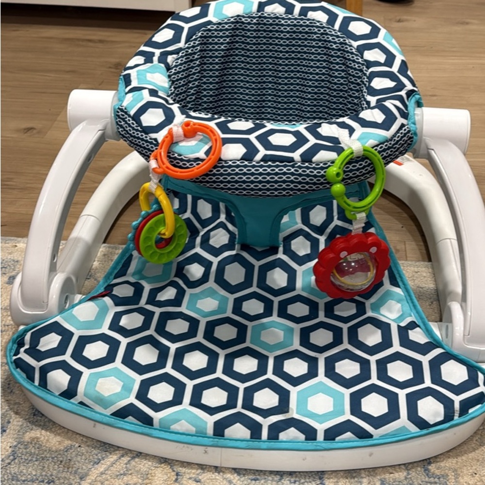 Fisher-Price Blue and White Baby Activity Seat